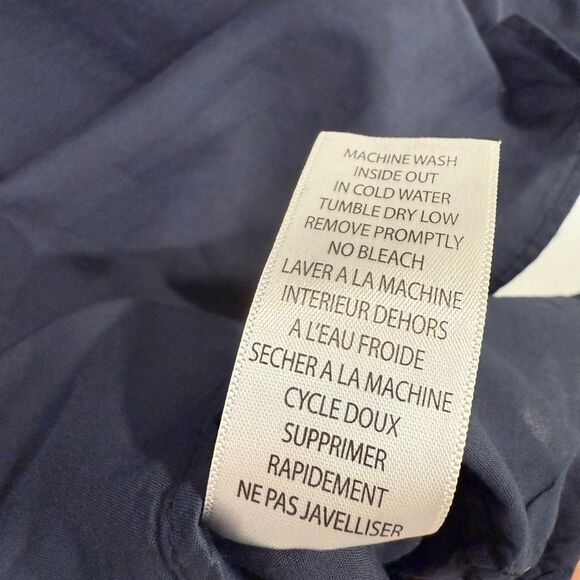 Frank & Eileen Navy Cotton The Eileen Relaxed Fit Light Button Down Shirt Sz XS - Picture 7 of 7
